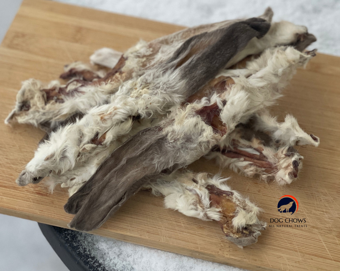 Natural Rabbit Ears with Hair 100 pieces. Dog treat Rabbit ears with fur, dehydrated, dried natural snack, chews for dogs - Vesta Market