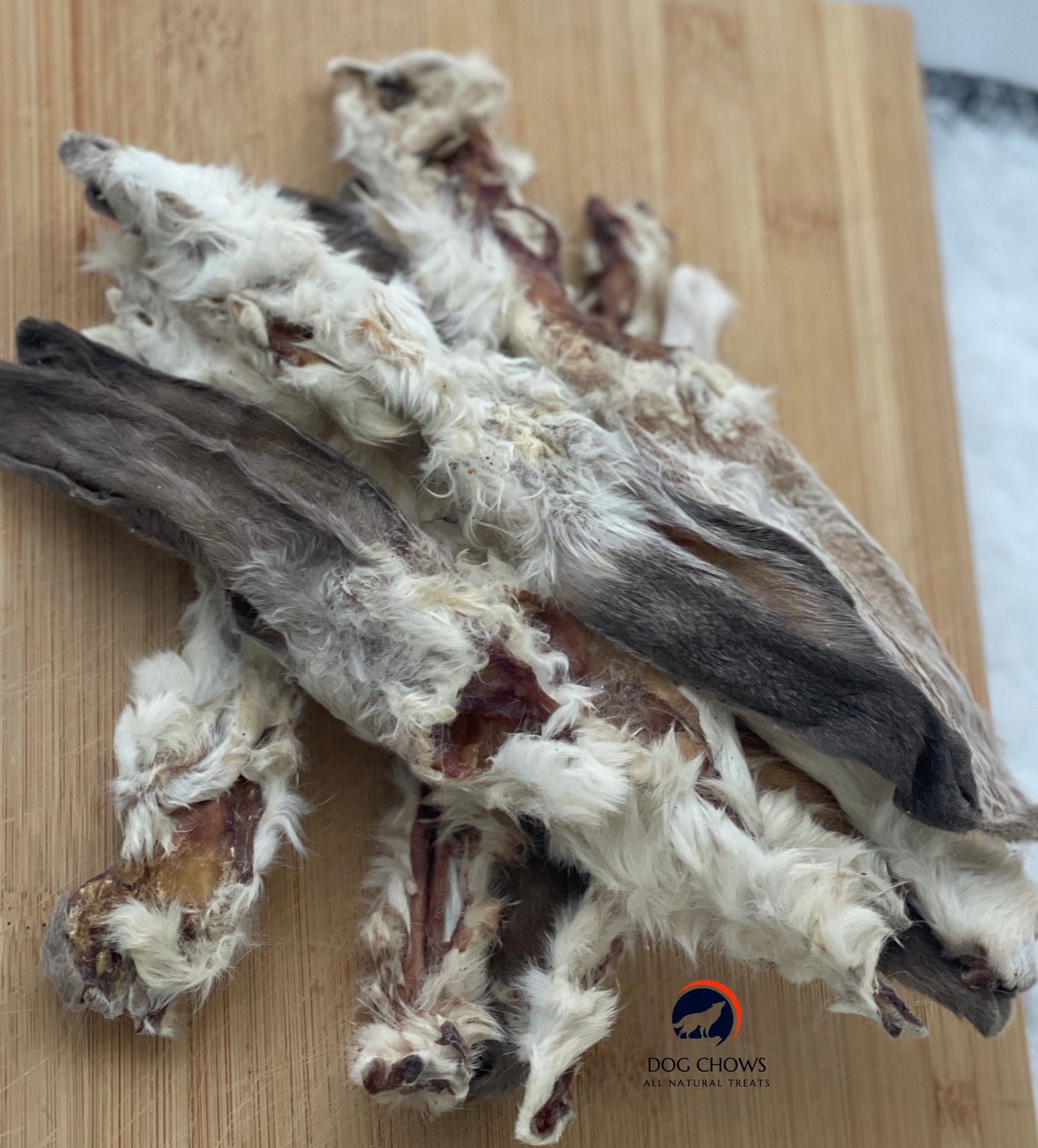Natural Rabbit Ears with Hair 100 pieces. Dog treat Rabbit ears with fur, dehydrated, dried natural snack, chews for dogs - Vesta Market