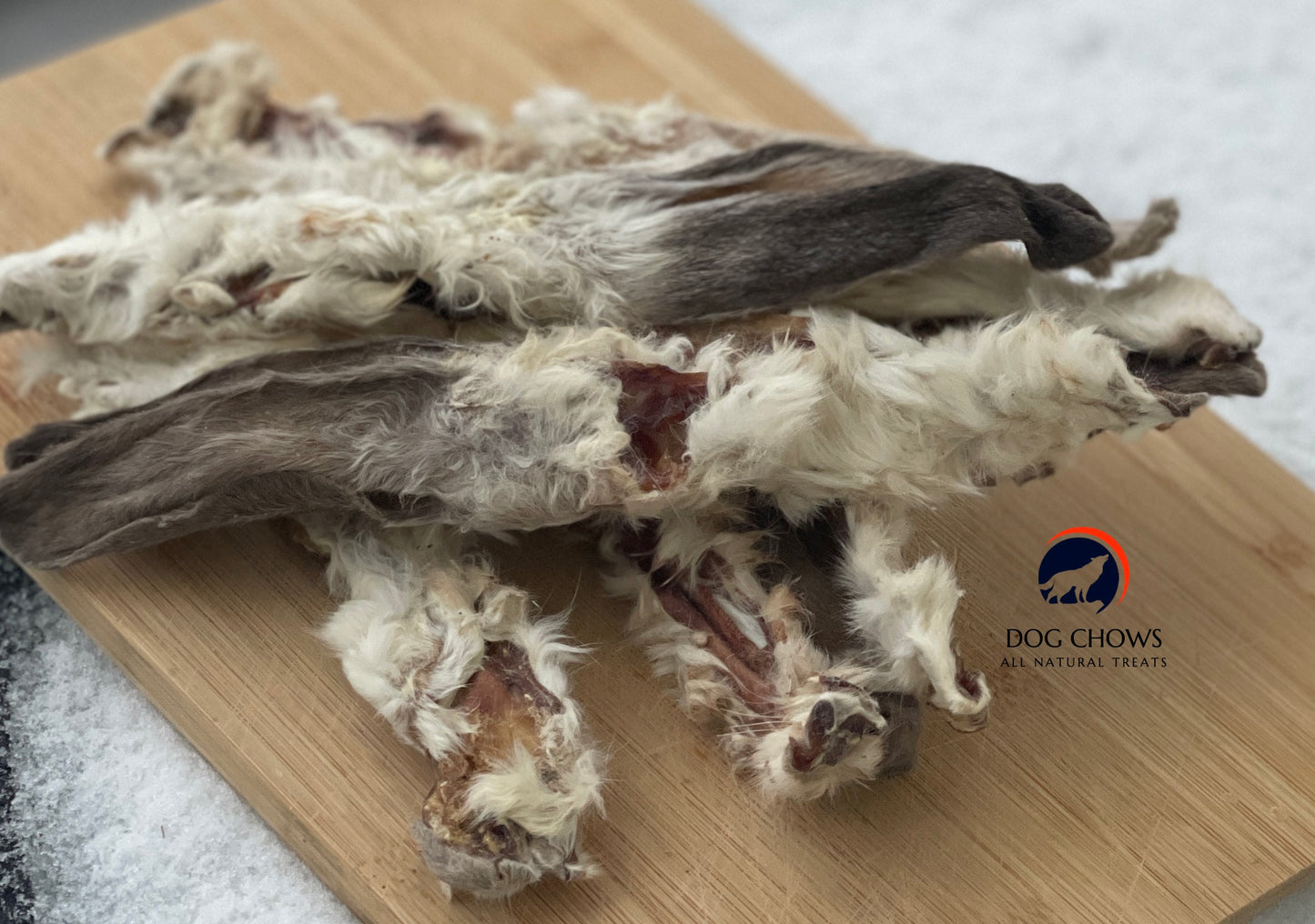 Natural Rabbit Ears with Hair 100 pieces. Dog treat Rabbit ears with fur, dehydrated, dried natural snack, chews for dogs - Vesta Market