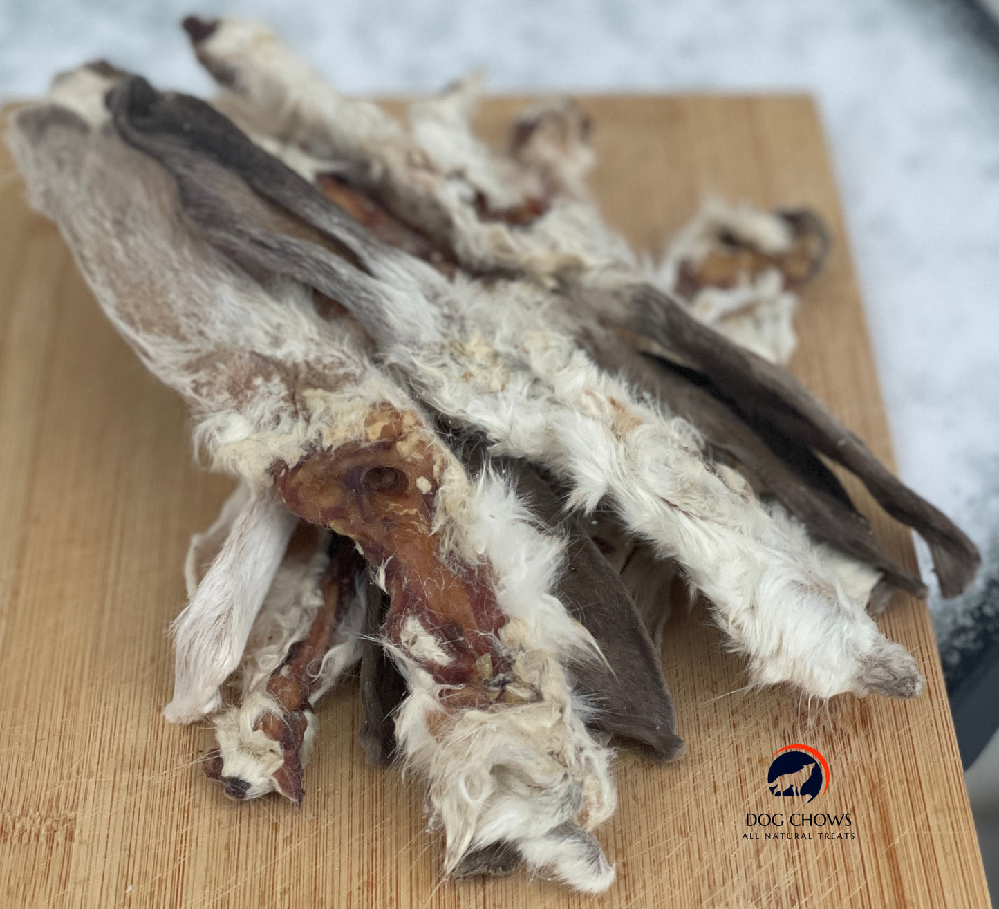Natural Rabbit Ears with Hair 100 pieces. Dog treat Rabbit ears with fur, dehydrated, dried natural snack, chews for dogs - Vesta Market