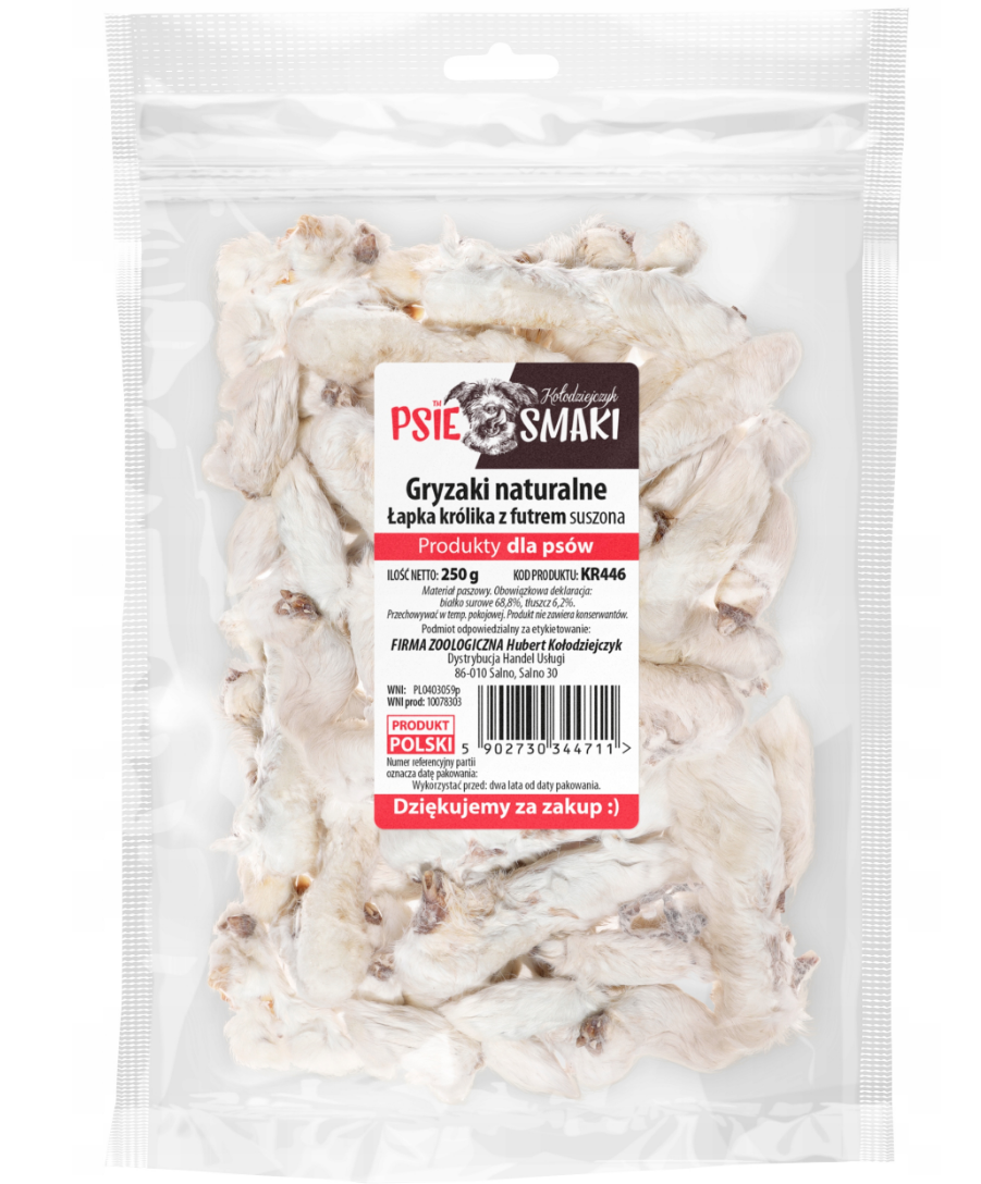 12x Natural Rabbit Paw Feet with Fur for Dogs (250g) – Hypoallergenic Chew Treats (Copy) Vesta Market